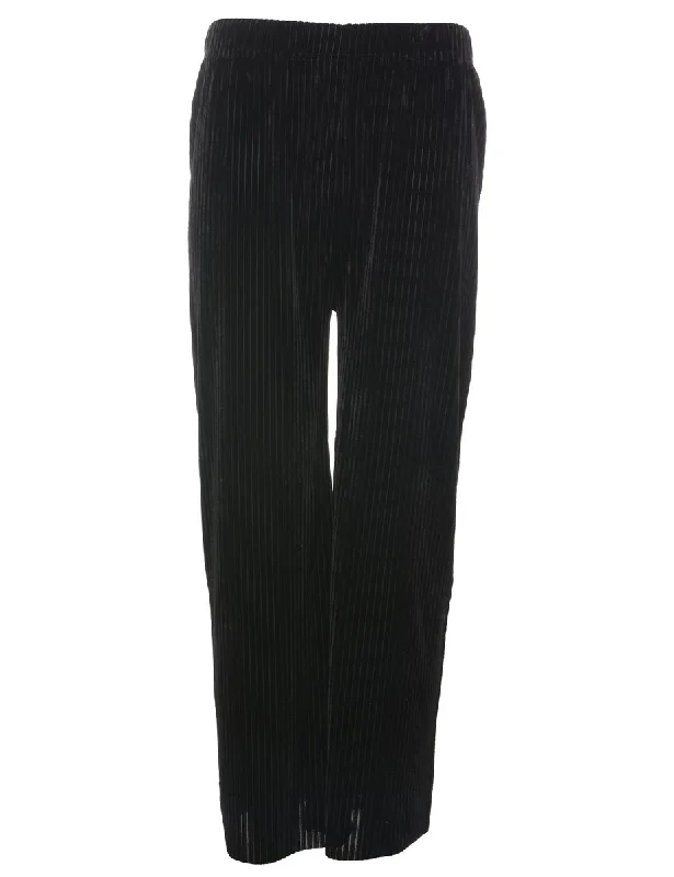 Limited Time Discount Classic Black Velvet Trousers - W28 L28