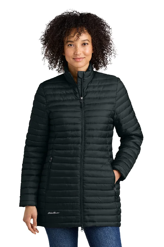 Warehouse Sale Eddie Bauer Womens Packable Quilted Water Resistant Full Zip Jacket - Black - New Warehouse Sale Eddie Bauer Womens Packable Quilted Water Resistant Full Zip Jacket - Black - New